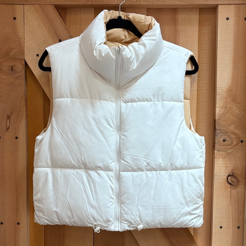 Love Tree White Puffer Vest